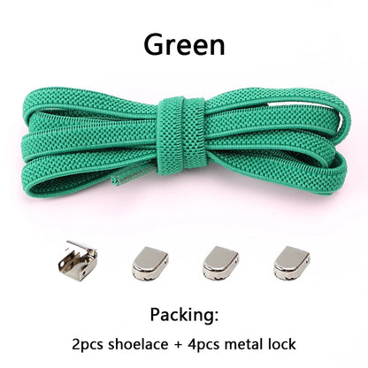 Gummiband-Schnürsenkel ohne Binden, Einheitsgröße für Erwachsene und Kinder, Sportschuh-Schnürsenkel, schnürsenkellos, flach, dehnbar