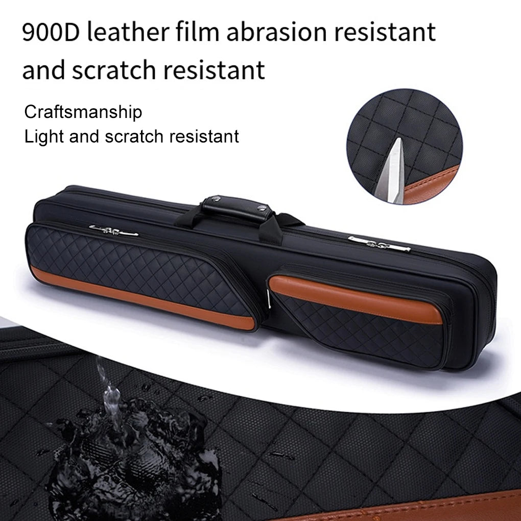 1/2 Portable Pool Cue Case Snooker Pool Cue Bag Oxford Cloth Lightweight Soft Billiard Cue Stick Storage Pouch Sport Accessories