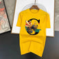 Trendy Luxury Brand Printed Short Sleeved T-shirt for Spring and Summer, Loose, Fashionable, Casual and Versatile T-shirt
