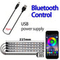 LED Car Music Light Strip 48LEDs USB Smart Bluetooth APP Control Waterproof Multi-color RGB Car Interior Atmosphere Light Strip