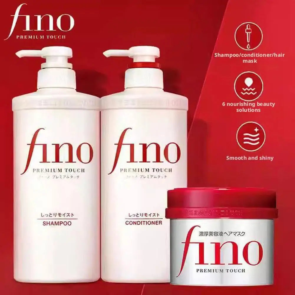 Fino Oil Control Fluffy Shampoo Conditioner Controls Oil Deeply Nourish Improve Frizz High Permeability Hair Improves Frizz