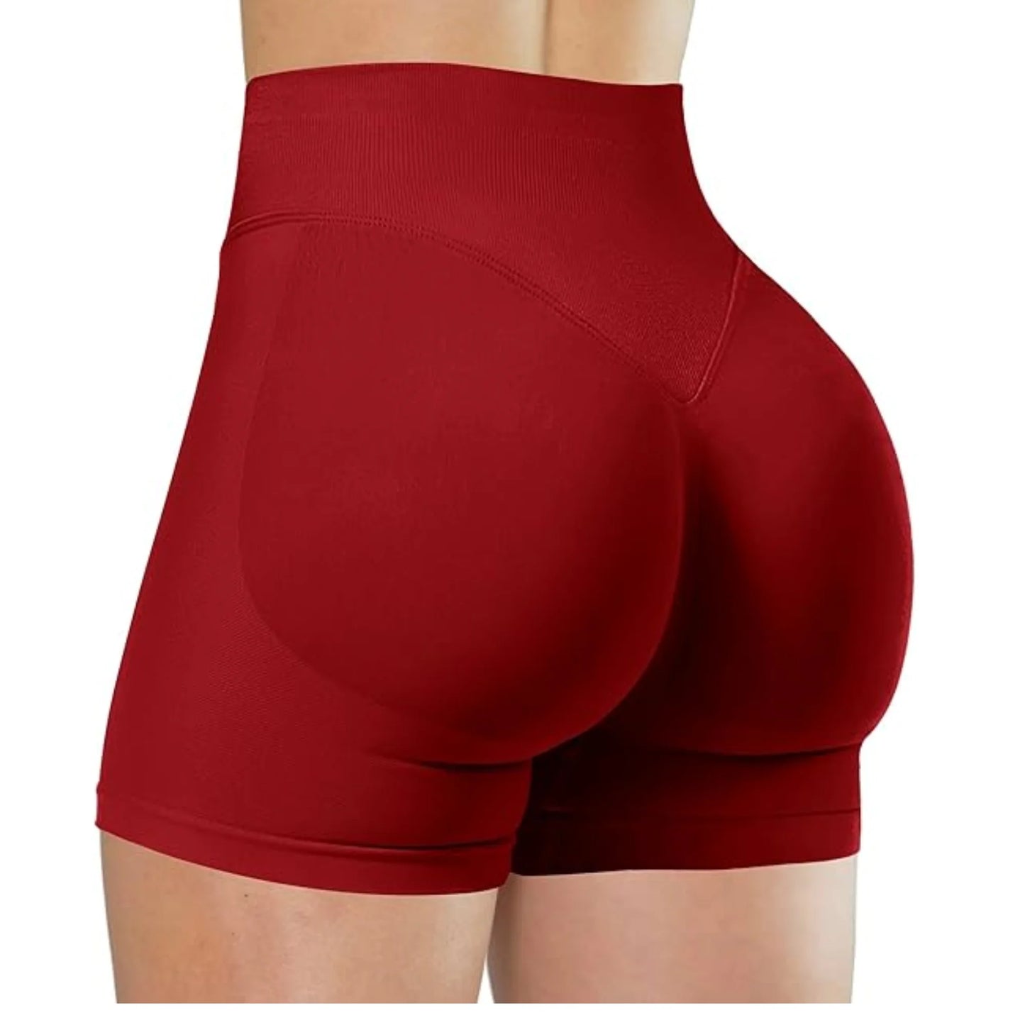 Women's Summer High Waist Yoga Shorts | Solid Color Running Fitness
