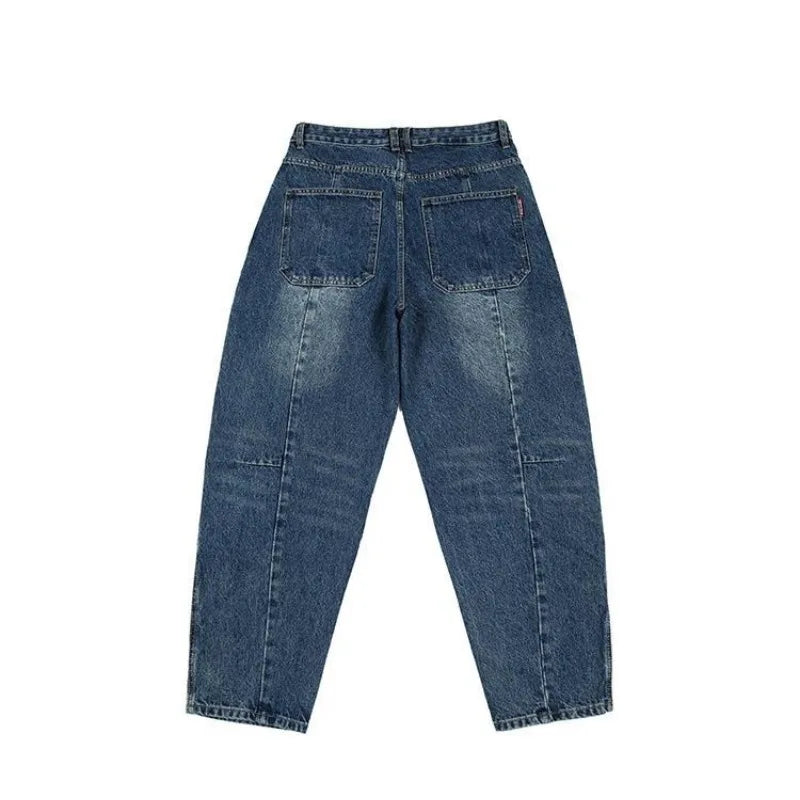 Blue jeans on a white background