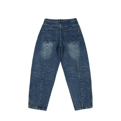 Blue jeans on a white background