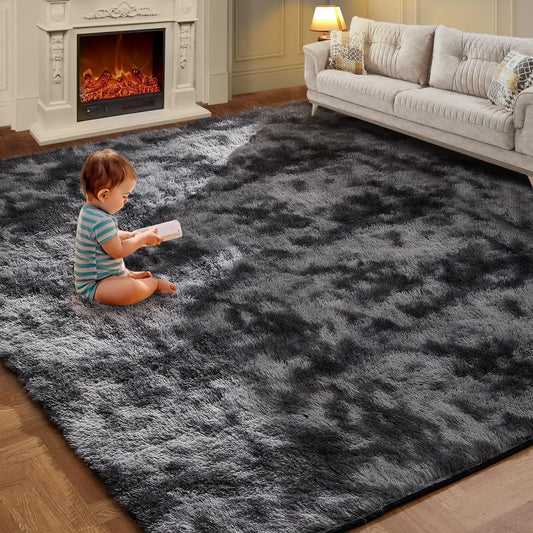Tie-Dye Plush Carpet Soft Fluffy Non-Slip Home Mat