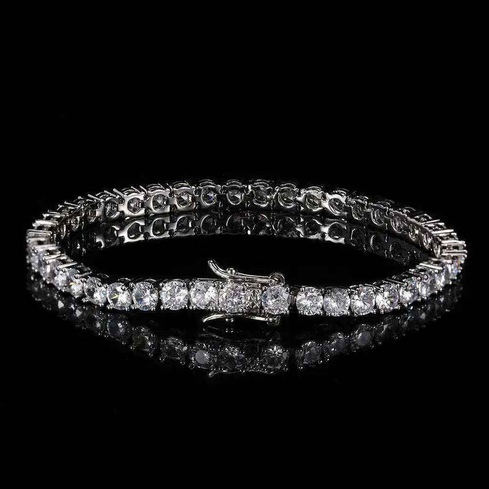 S925 Sterlingsilber Hochwertiges Modisches D-Farbe VVS1 Voll-Moissanite Tennisarmband für Frauen Hochzeitsverlobungsschmuck