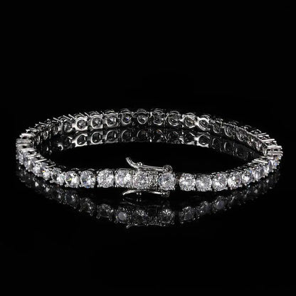 S925 Sterlingsilber Hochwertiges Modisches D-Farbe VVS1 Voll-Moissanite Tennisarmband für Frauen Hochzeitsverlobungsschmuck