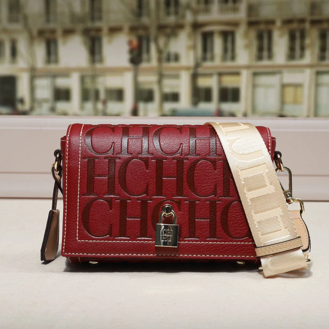 Light Luxury Carolina Herrera Brand Fashion Women's Crossbody Bag Small Square Bag  Shoulder Bag Sophisticated Style