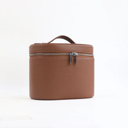 Large-capacity PU leather cosmetic box with internal storage box, customizable names and letters, travel portable cosmetic bag