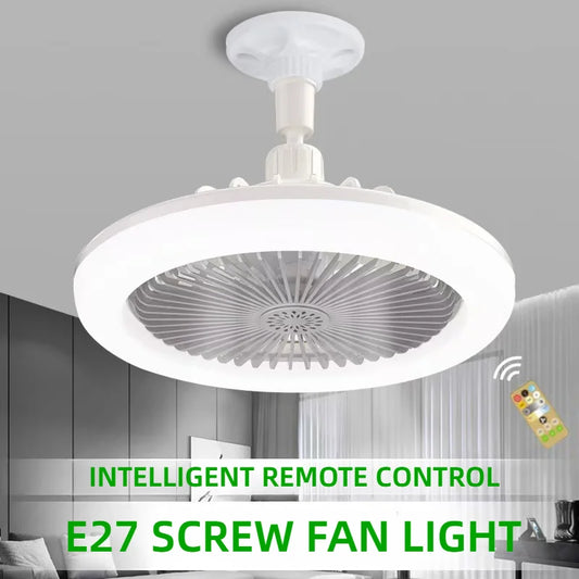 Rotatable 3-in-1 Ceiling Fan with Remote & E27 Light