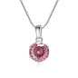 JoyceJelly 1 CT Real Moissanite Pendant Necklace For Women Royal Blue Color Moissanite 925 Sterling Silver Wedding Fine Jewelry