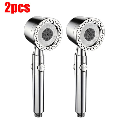 5 Modes Spray Water Saving Shower Head ABS Handheld Spa Showerheads Large Flow Portable Bathroom Filter Shower Faucet Nozzle Set