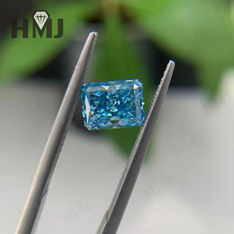 Lab Grown Diamonds Vivid Blue Color With IGI certificate Radiant Cut CVD Laboratory Diamond