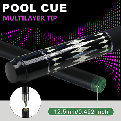 Professional pool cues Carbon Fiber Shaft 12.5mm Tip Uni-Loc Joint for Snooker 3 Cushion Carom Billiards 2-Piece Tacos de Billar