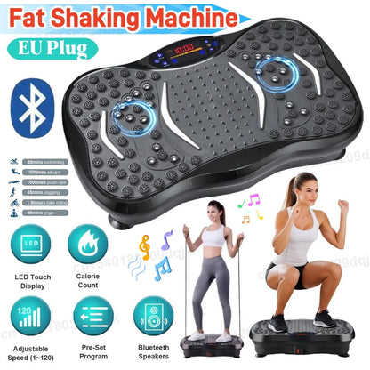 Vibration Plate Exercise Machine Bluetooth-Compatible Rhythm Machine Adjustable Speed Workout Vibrate Stand for Men Women