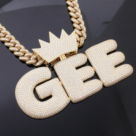 Pendant S925 Moissanite Crown Pendants Miami Rock Jewelry