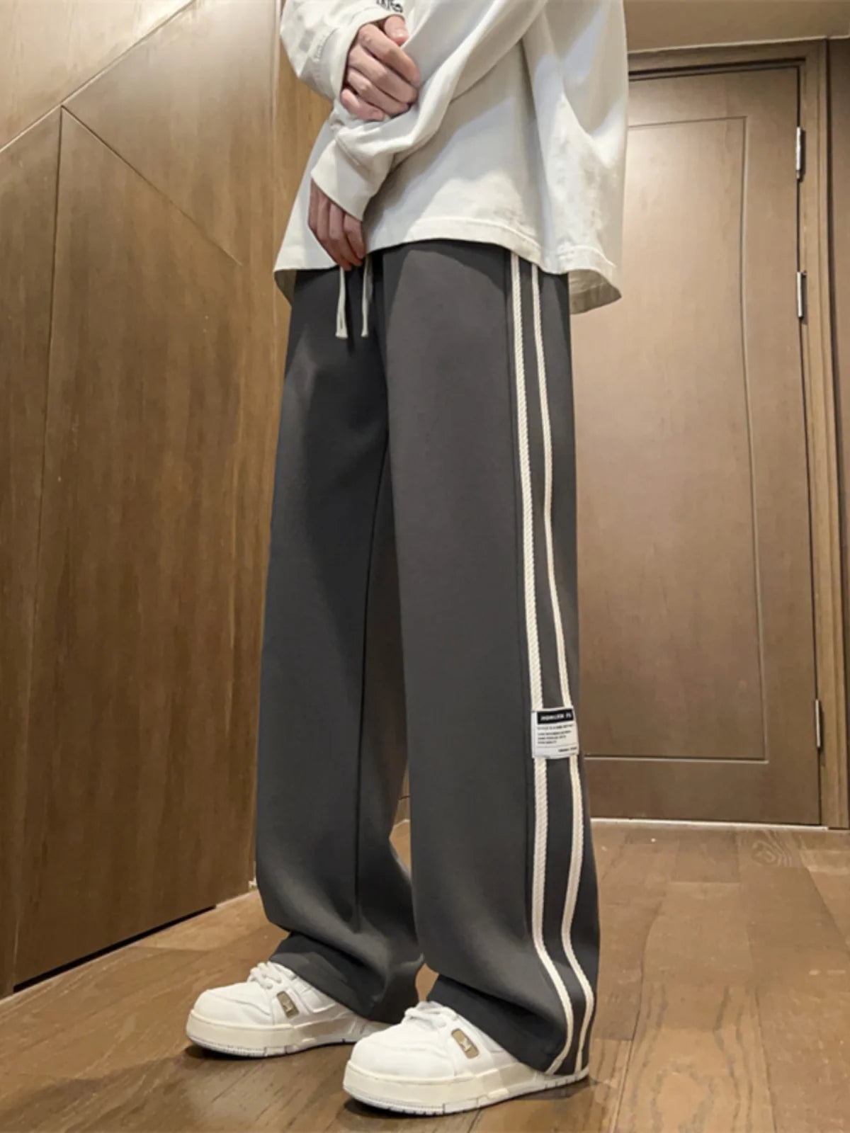 Trendy Loose Wide Leg Pants for Boys Autumn 2024 New Style Casual Long Pants Youthful And Handsome Sweatpants Straight Cut