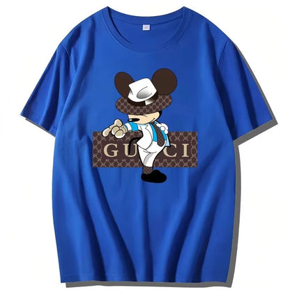 Mickey Mouse New Summer Trendy Brand Cotton Large Size T-shirt Internet Celebrity Half Sleeve Couples Popular Unisex Maternity