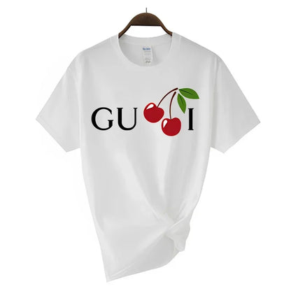 Hochwertiges Damen-T-Shirt mit Buchstaben-Print, lässige Bluse, Oberteile, Sommer, klassischer Stil, Kurzarm, Damen, Harajuku, Y2K-Tee