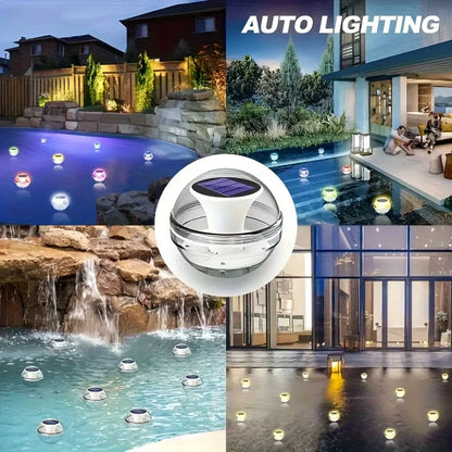 Led Solar Floating Lamp Swimming Pool Ball Solar Panel Powered Pond Drift Waterproof Glow Show Disco Color Changing light