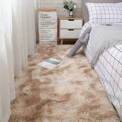 Weiche Teppiche Schlafzimmerteppich Flauschig Rutschfest Batik Fuzzy Shag Plüsch Weicher Shaggy Nachttischteppich Wohnzimmerteppich