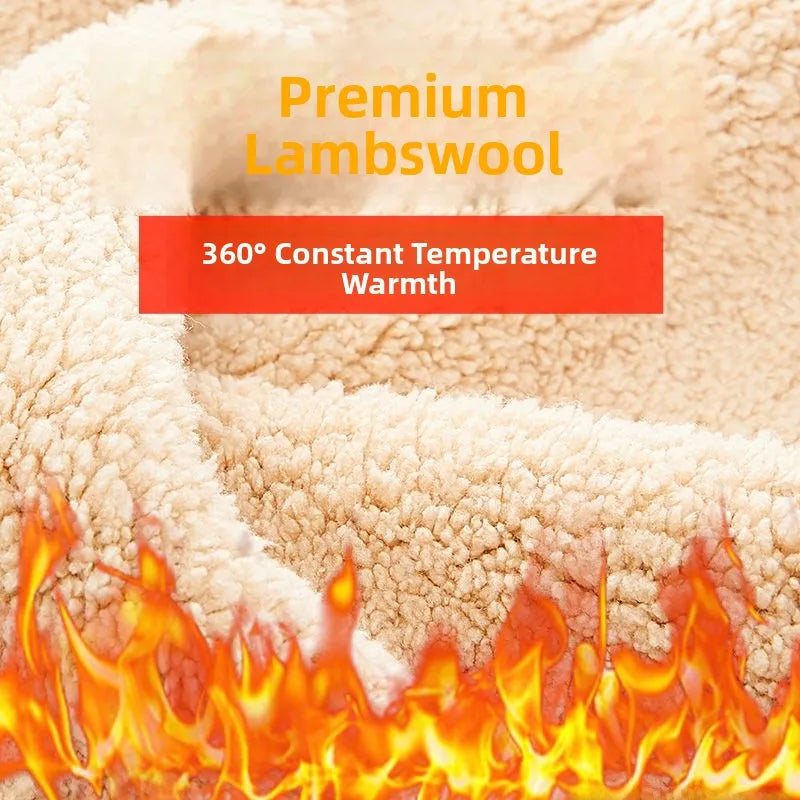 Lamb Velvet Hoodie Men's Thiened Fce round Ne Casual Versatile Teenage Warm Top Lamb Velvet Jaet Winter Faion
