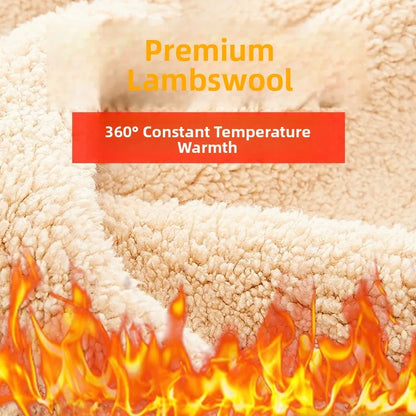 Lamb Velvet Hoodie Men's Thiened Fce round Ne Casual Versatile Teenage Warm Top Lamb Velvet Jaet Winter Faion