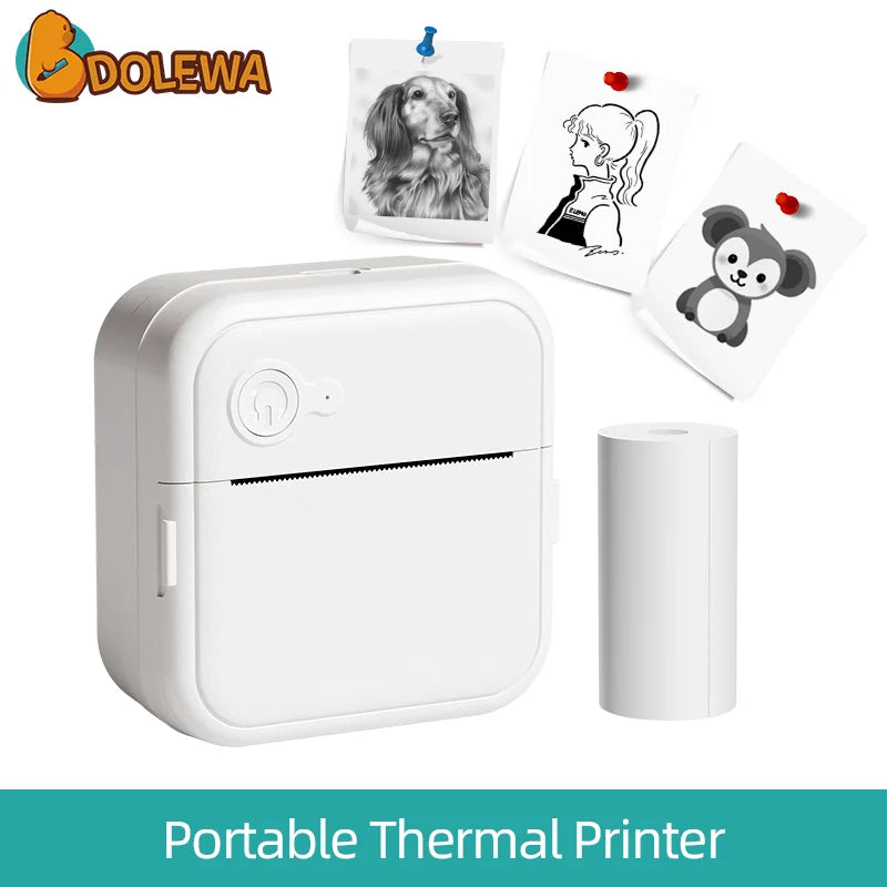 DOLEWA D8 Portable Mini Printer Wireless Bluetooth
