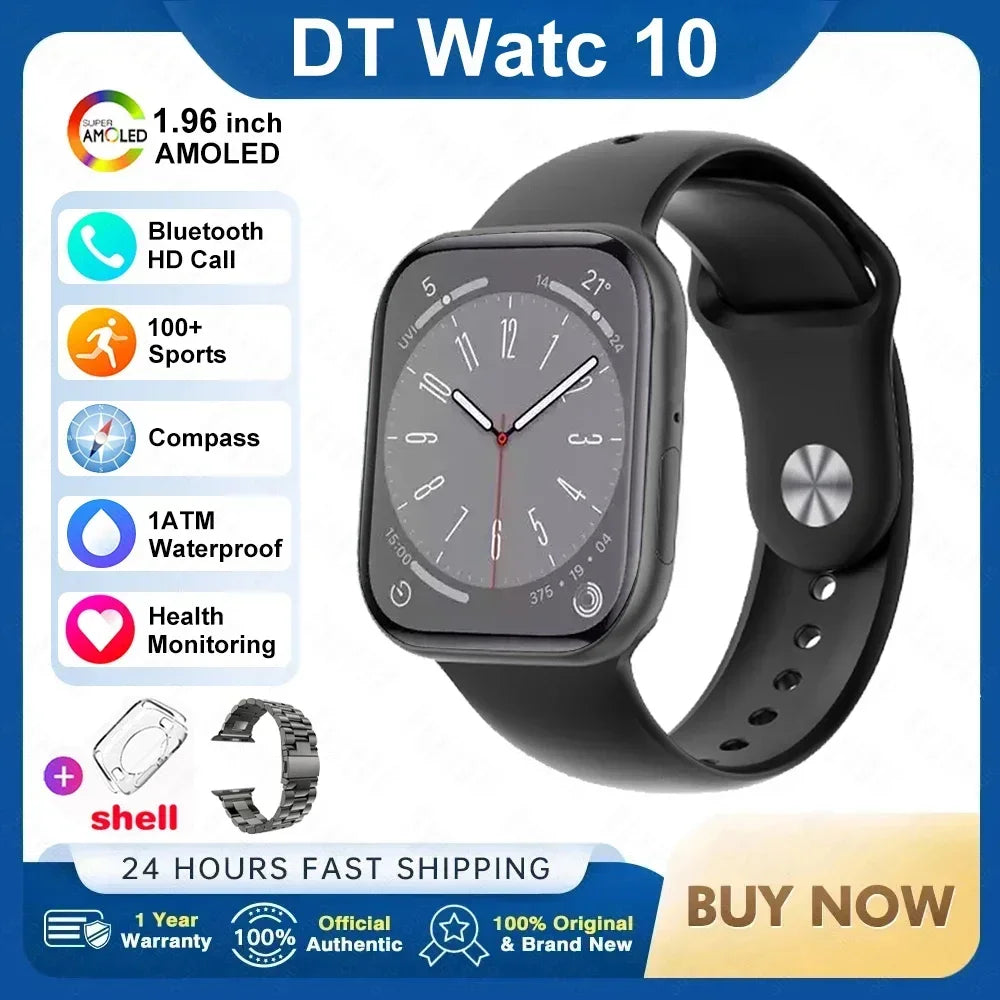 DT Watch 10 Smart Watch AMOLED 4GB Music BT Call