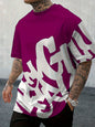 2025 Neuer Sommer personalisierter Buchstaben-Print Bequemes und atmungsaktives Rundhals-T-Shirt Outdoor High Street Top