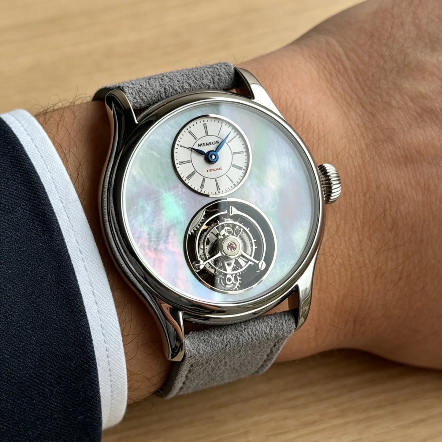 100% Tourbillon Watch Sapphire Watch Mechanical Wristwatches Waterproof 42mm