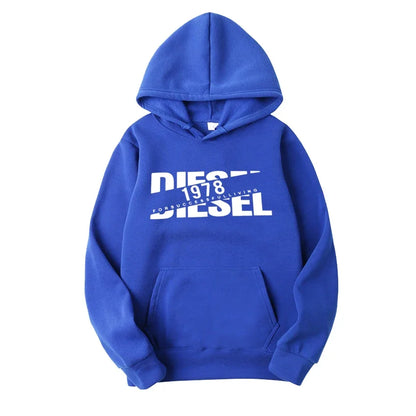 2025 Autumn and Winter Casual Loose 100_ Cotton Printed Sweater Hoodie with Classic Print Fashion Summe Men's Oversized Y2K