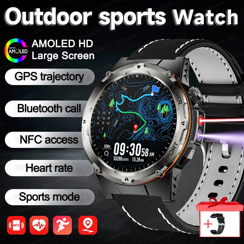 2025 NEU Beliebte Outdoor GPS-Tracker Sport Smartwatch Herren 500mAh NFC HD Anruf IP68 Tiefe Wasserdichte Uhr Herren Für Xiaomi Herren