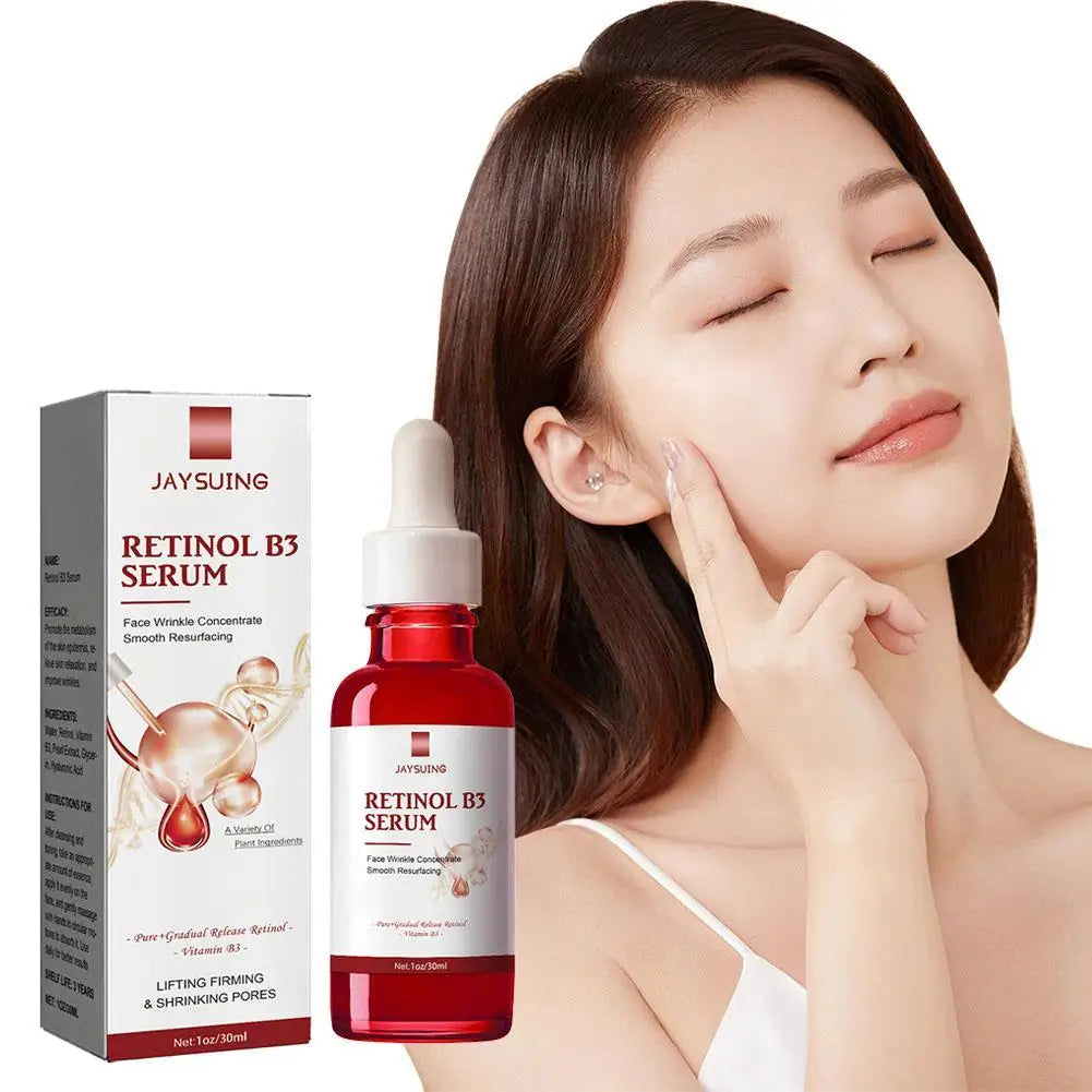 Retinol B3 Faltenentferner Gesichtsserum Sofortige Straffung und Lifting Anti-Aging Flüssigkeit Mildert feine Linien Aufhellendes Hautpflegeprodukt