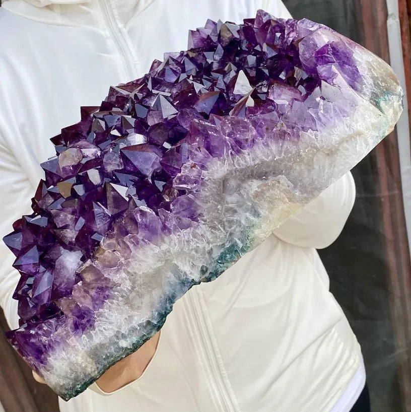 Natural  Amethyst Quartz Purple Crystal Cluster Healing Stones Specimen Home