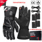 Motorcycle Heated Gloves Touch Screen Winter Warm Skiing Gloves Waterproof Rechargeable Heating Thermal Gloves For Snowmobile