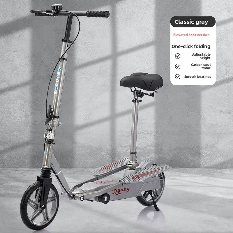 Wholesale Folding Kick Scooter with Shock Absorbers Dual Wing Design Commuting Portable Adult Student Scooter Kick Scooter