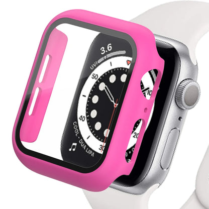 Displayschutzfolie aus gehärtetem Glas+Abdeckung für Apple Watch Zubehör 45mm 41mm 44mm 40mm 42mm Displayschutzfolie Apple Watch Hülle Serie 9 4 5 6 SE 7 8