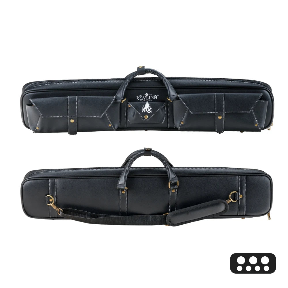 KONLLEN PU Leather Pool Cue Case – 3 Butts 4 Shafts
