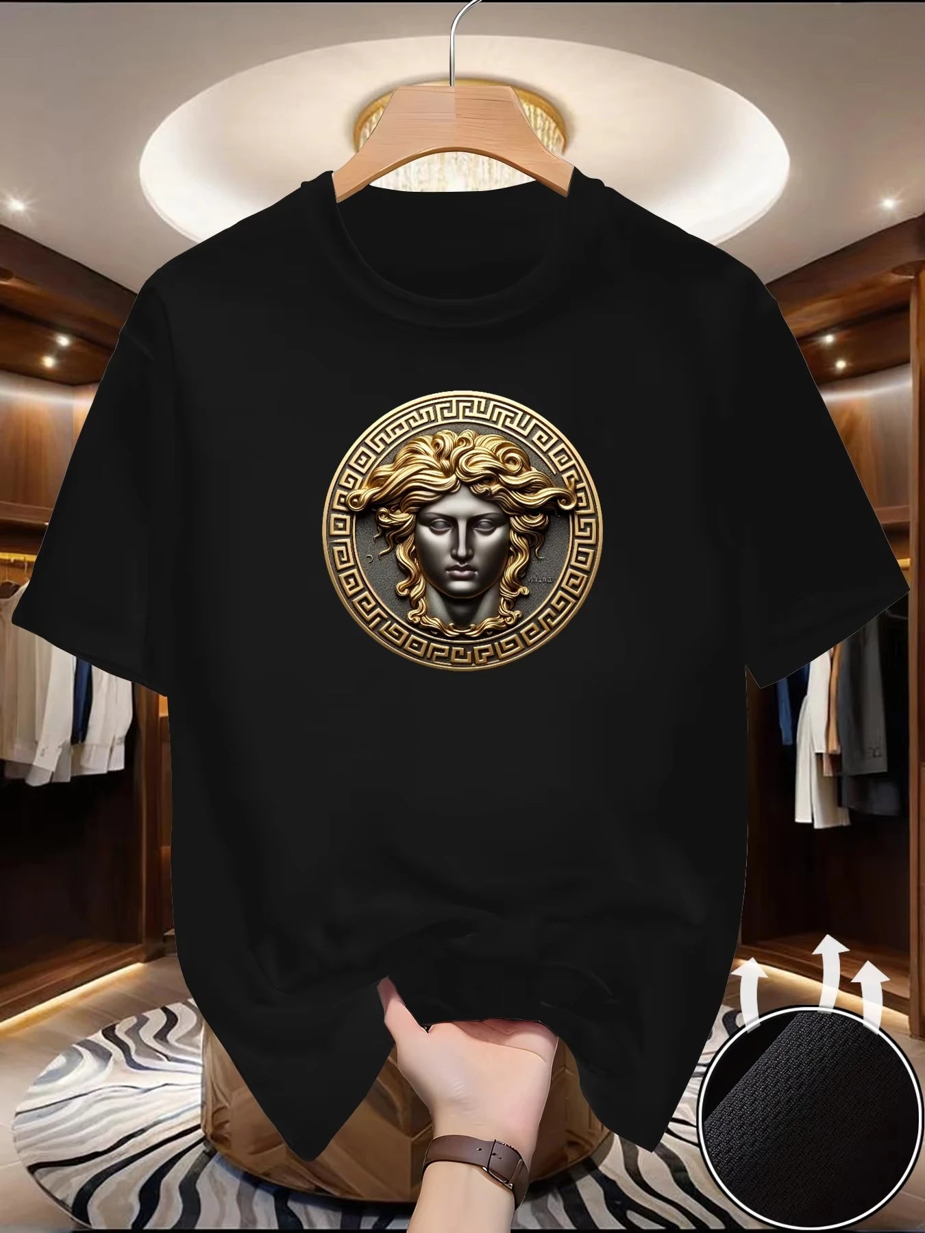 Men's Art Print Quick Dry Sports T-Shirt Summer