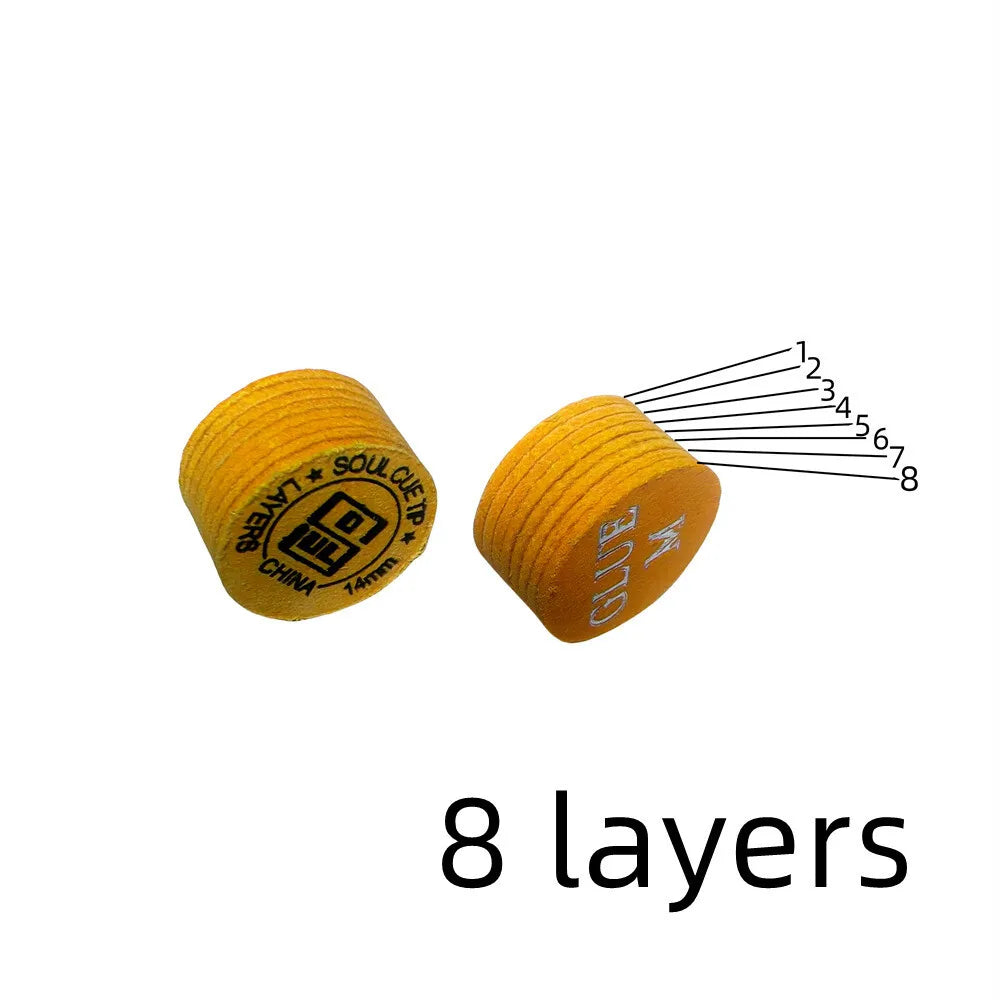 14mm Billiards Pool Cue Tips 8 Layers M Hardness For Tako Billiard Soul Cue Head Fit For