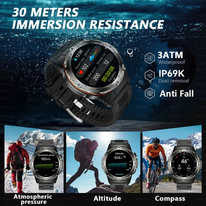 2025 NEU Beliebte Outdoor GPS-Tracker Sport Smartwatch Herren 500mAh NFC HD Anruf IP68 Tiefe Wasserdichte Uhr Herren Für Xiaomi Herren