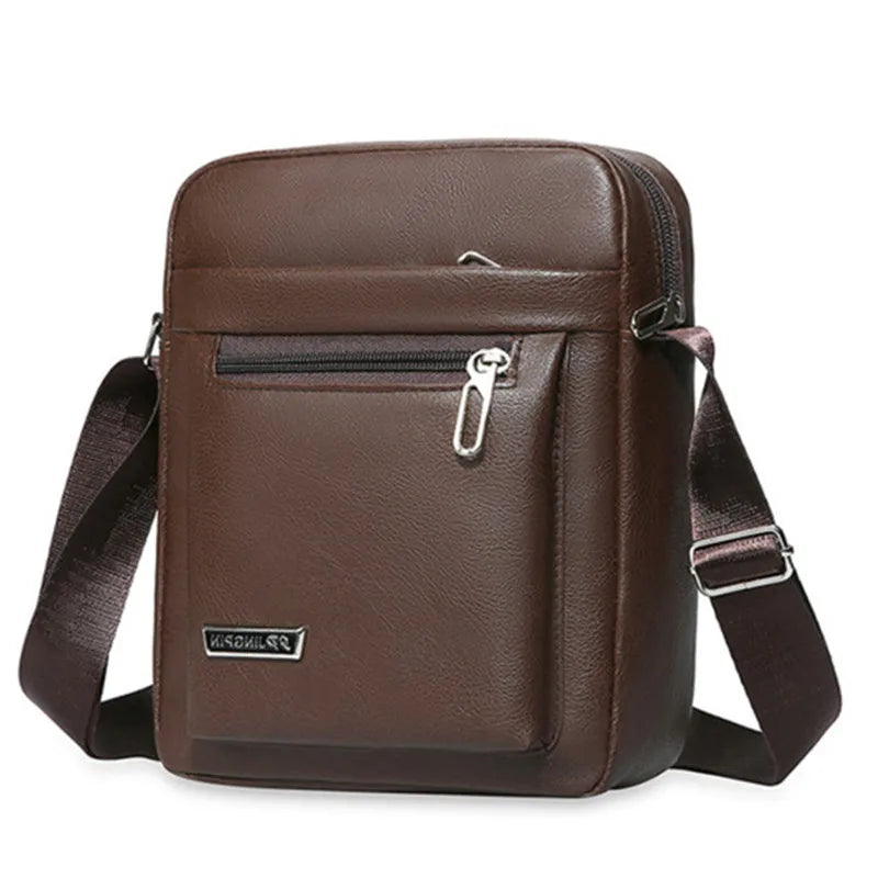 Herren Umhängetaschen wasserdicht Vintage Herrenhandtaschen Große Kapazität PU Leder Tasche Herren Kuriertaschen Tragetasche