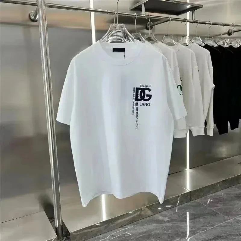 2024 Men's And Women's Fashion High Quality Summer Luxury Ed Letter T-shirt Pure Cotton Trendy Short Sleeved Tops T-shirtsAutumn