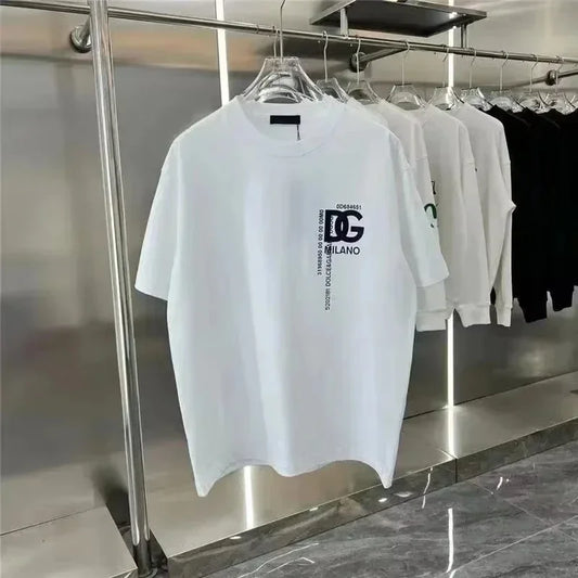 2024 Men's And Women's Fashion High Quality Summer Luxury Ed Letter T-shirt Pure Cotton Trendy Short Sleeved Tops T-shirtsAutumn