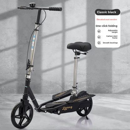 Wholesale Folding Kick Scooter with Shock Absorbers Dual Wing Design Commuting Portable Adult Student Scooter Kick Scooter