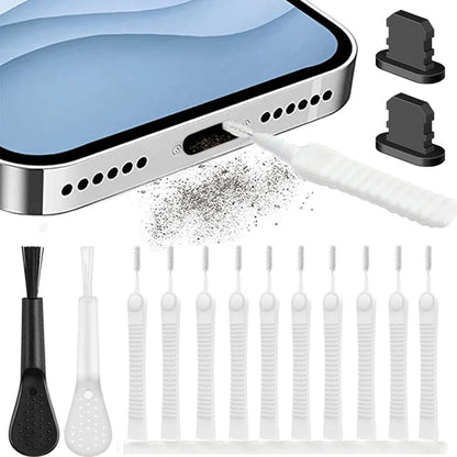 Phone Charging Port Cleaner Kit — Dust Plug Removal Tool for iPhone & Keyboard