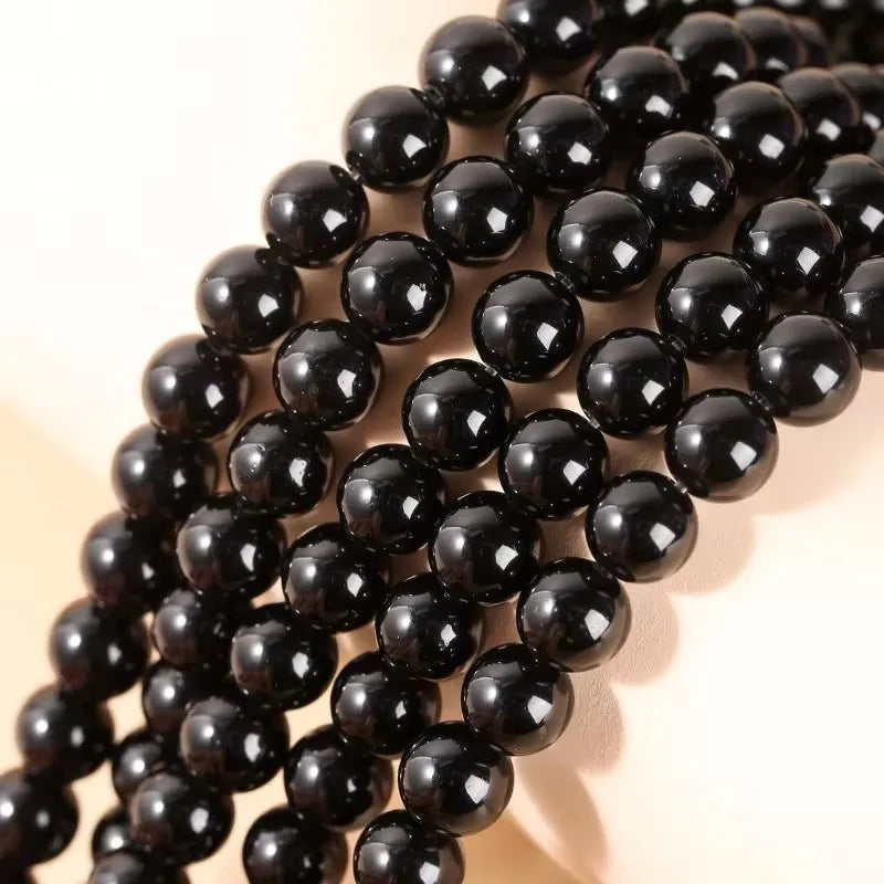 Natural Stone Golden Obsidian Bead Irisation Round Loose Spacer 4 6 8 10 12mm For Jewelry Making