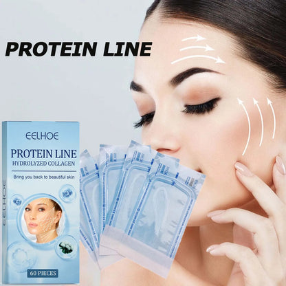 60 Stück Goldproteinfaden Faltenstraffung Gesichtsfüller Ohne Nadel Resorbierbares Glättendes Hydrolysiertes Kollagenfaden-Serum
