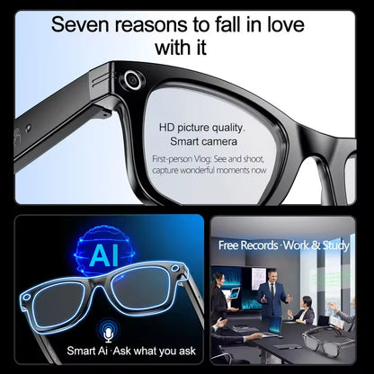 800W Camera AI Smart Translation Sunglasses – Waterproof, Color-Changing, Photo & Video